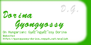 dorina gyongyossy business card