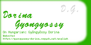 dorina gyongyossy business card